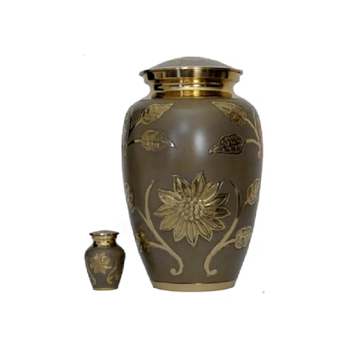 Aluminium Cremation Urns for adult ashes and funeral trade supply – design 1