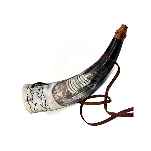 Battle Blow Horns for reenactment battles, LARP, theatre and event signalling – design 4
