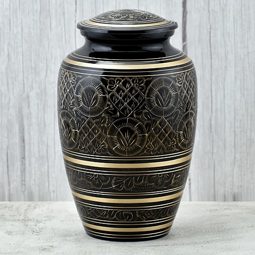 Brass Urns for traditional engraved memorials – design 2