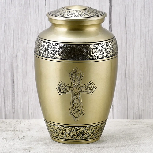 Brass Urns for traditional engraved memorials – design 5
