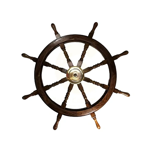 Decorative Wooden Ship Wheels for nautical, coastal and pub interiors – design 5