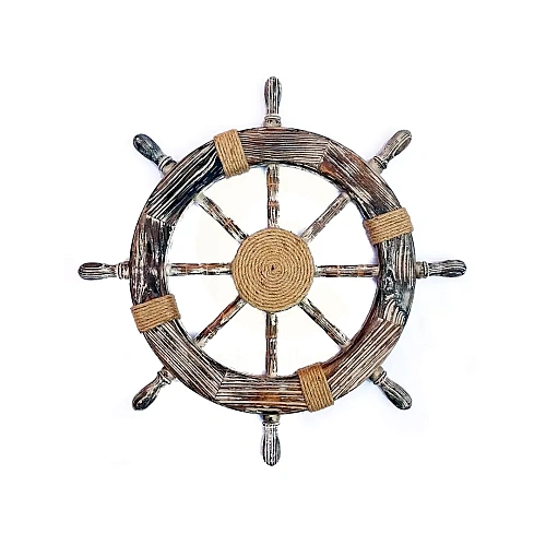 Decorative Wooden Ship Wheels for nautical, coastal and pub interiors – design 8
