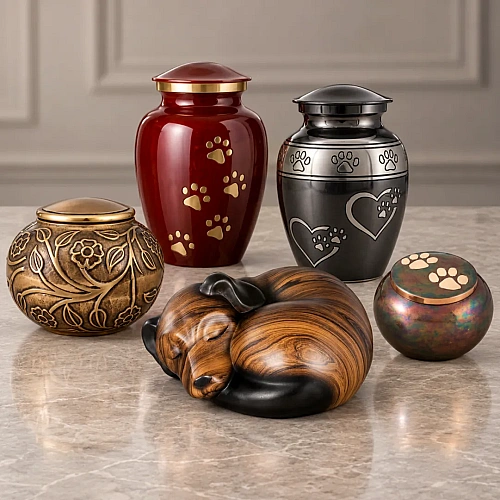 Dog Urns for remembering dogs of every size