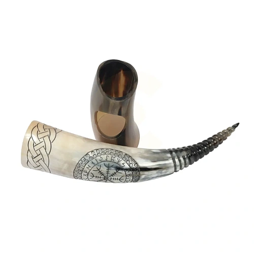 Drinking Horn Gift Sets for birthdays, groomsmen and Viking-themed gifts – design 1
