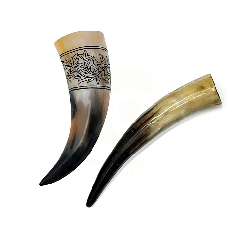 Drinking Horn Gift Sets for birthdays, groomsmen and Viking-themed gifts – design 7