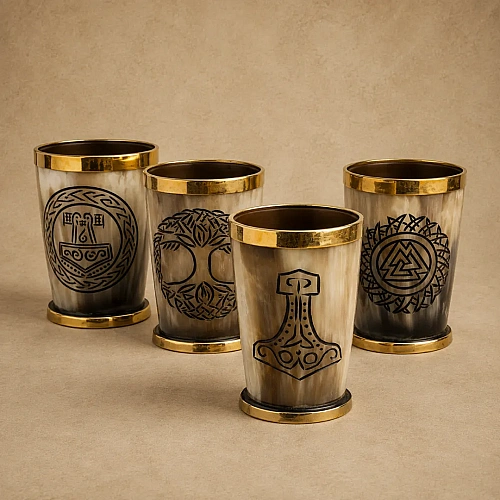 Horn Glasses for themed bars, Viking parties and drinkware gifts