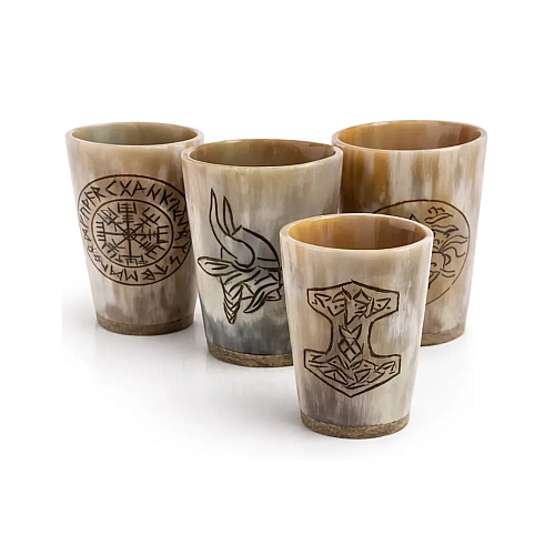 Horn Glasses for themed bars, Viking parties and drinkware gifts – design 2