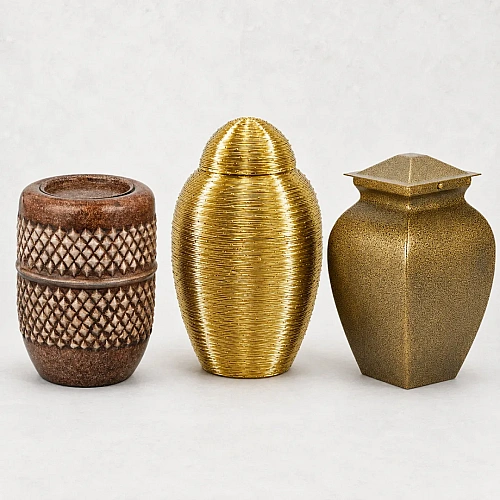 Iron Urn for long-lasting indoor memorials and columbarium niches