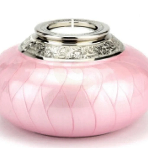 T Light URNs for lighting a remembrance candle beside a small keepsake of ashes – design 8