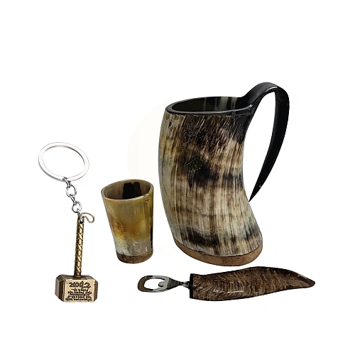 Viking Horn  for reenactment, LARP, costume and Norse-themed décor – design 1