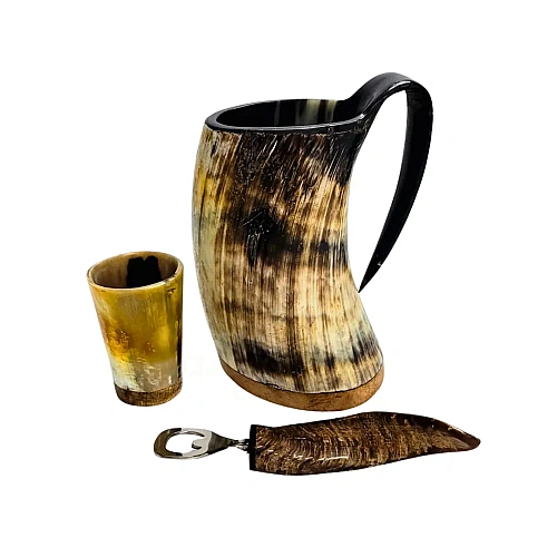 Viking Horn  for reenactment, LARP, costume and Norse-themed décor – design 5
