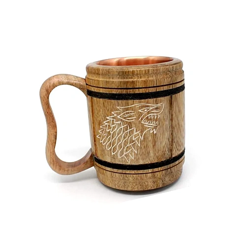 Wooden Mugs for medieval events, themed pubs and rustic gifts – design 7