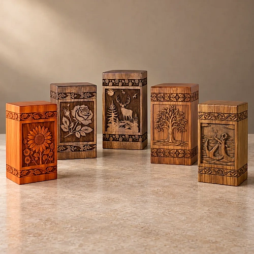 Wooden Urns for warm, natural home memorials