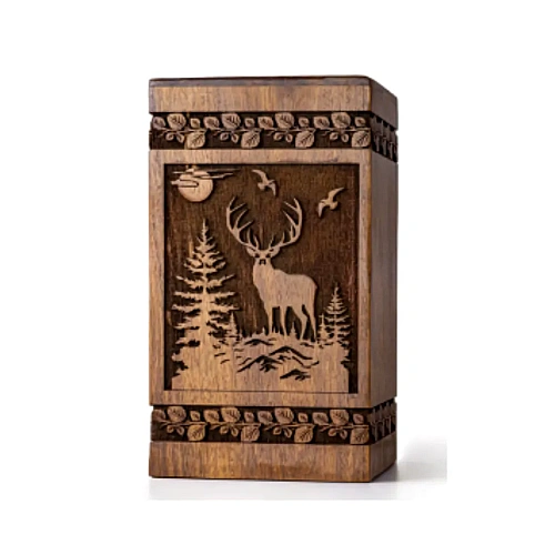 Wooden Urns for warm, natural home memorials – design 3