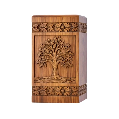 Wooden Urns for warm, natural home memorials – design 4
