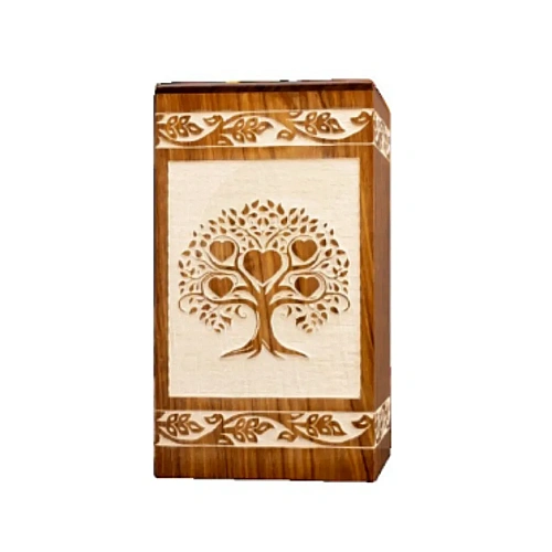 Wooden Urns for warm, natural home memorials – design 6