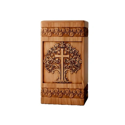 Wooden Urns for warm, natural home memorials – design 8