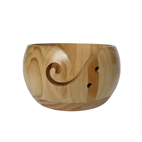 Wooden Yarn Bowls for tangle-free knitting and crochet – design 5